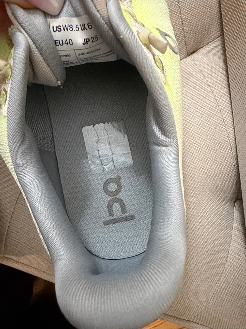 GUC On Cloud Cloudtilt Women's Athletic Shoes Sneakers White Yellow- Size 8.5 - Picture 10 of 11